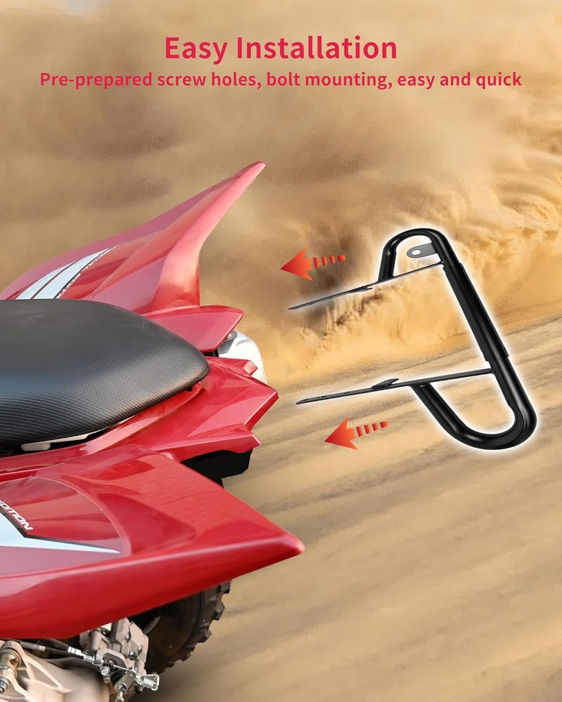 VEISUTOR Rear Wide Grab Bar for Raptor 700 06-24, Black Upgraded Aluminum Handle Bumper Assembly Kit for Yamaha Raptor 700 / 700R 2006-2024 Accessories - Image 4